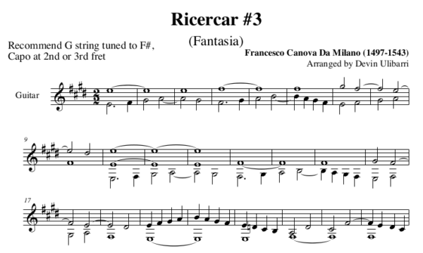 Ricercar #3 by Da Milano