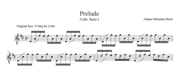 Sample of Bach Cello Suite Book