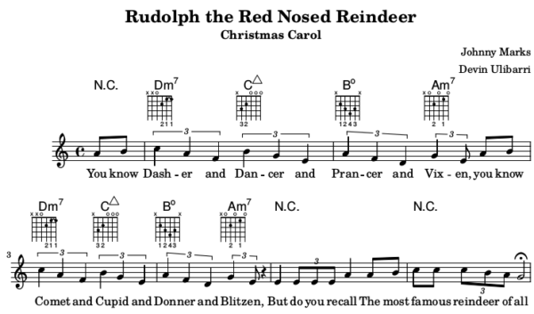 Rudolph Voice Guitar Sample