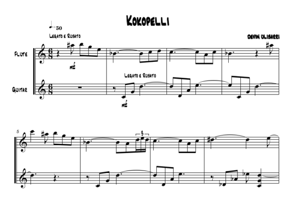 First page of score to "Kokopelli"