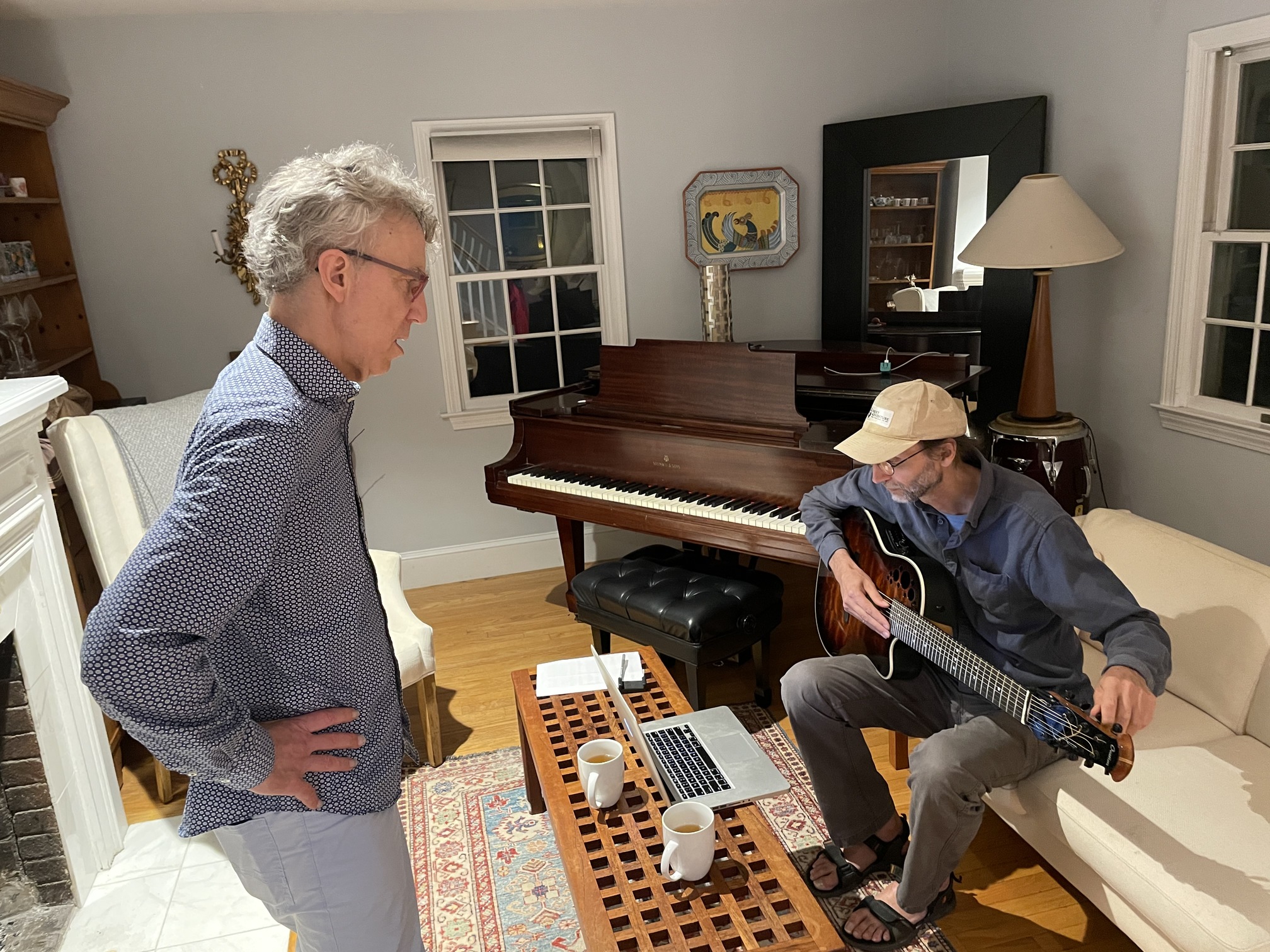 Kite Giedraitis tuning the Kite Guitar with Eliot Fisk